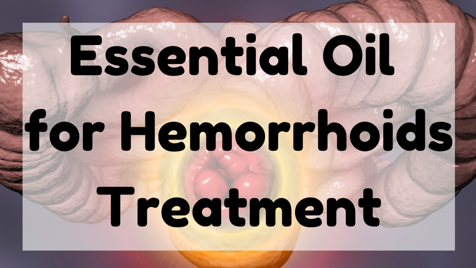 Essential Oil For Hemorrhoids Treatment 