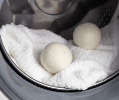 dryer balls on washing machine