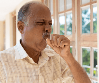 man with whooping cough