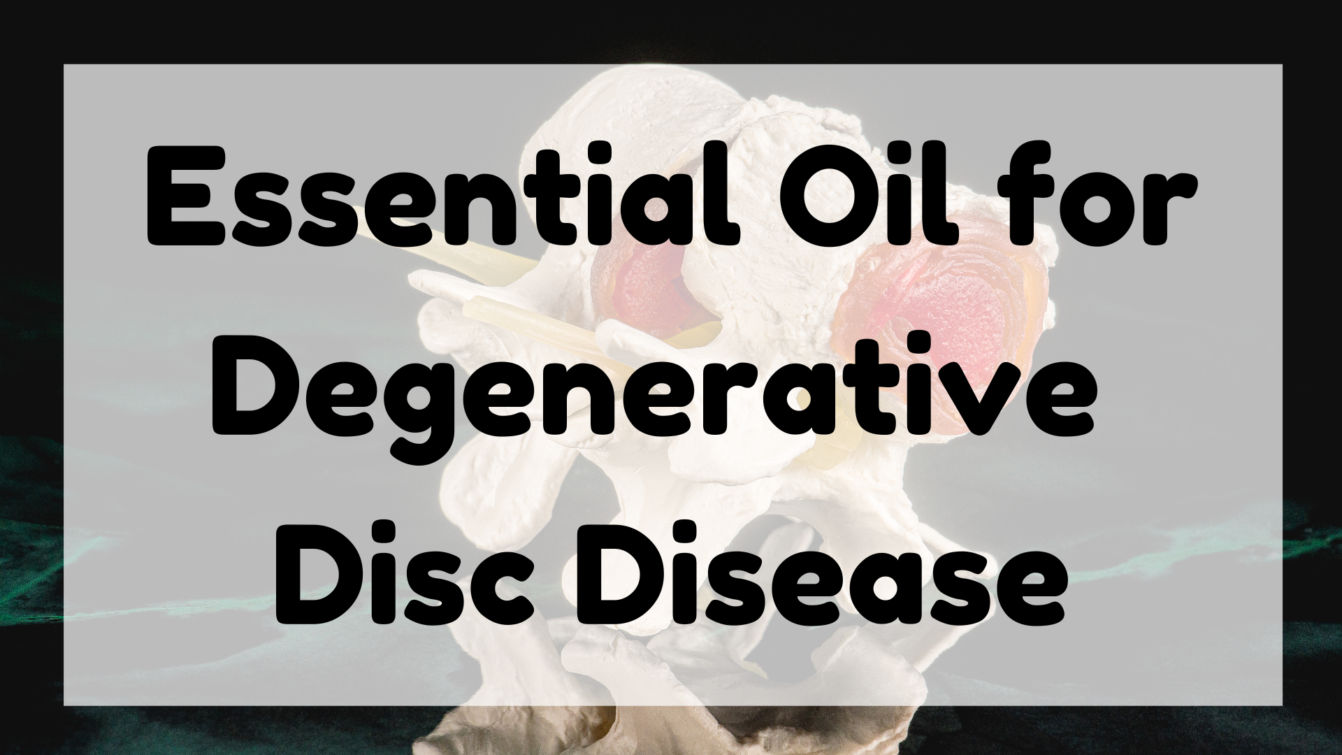 Essential Oil for Degenerative Disc Disease featured image