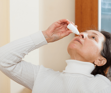 woman doing post nasal drip