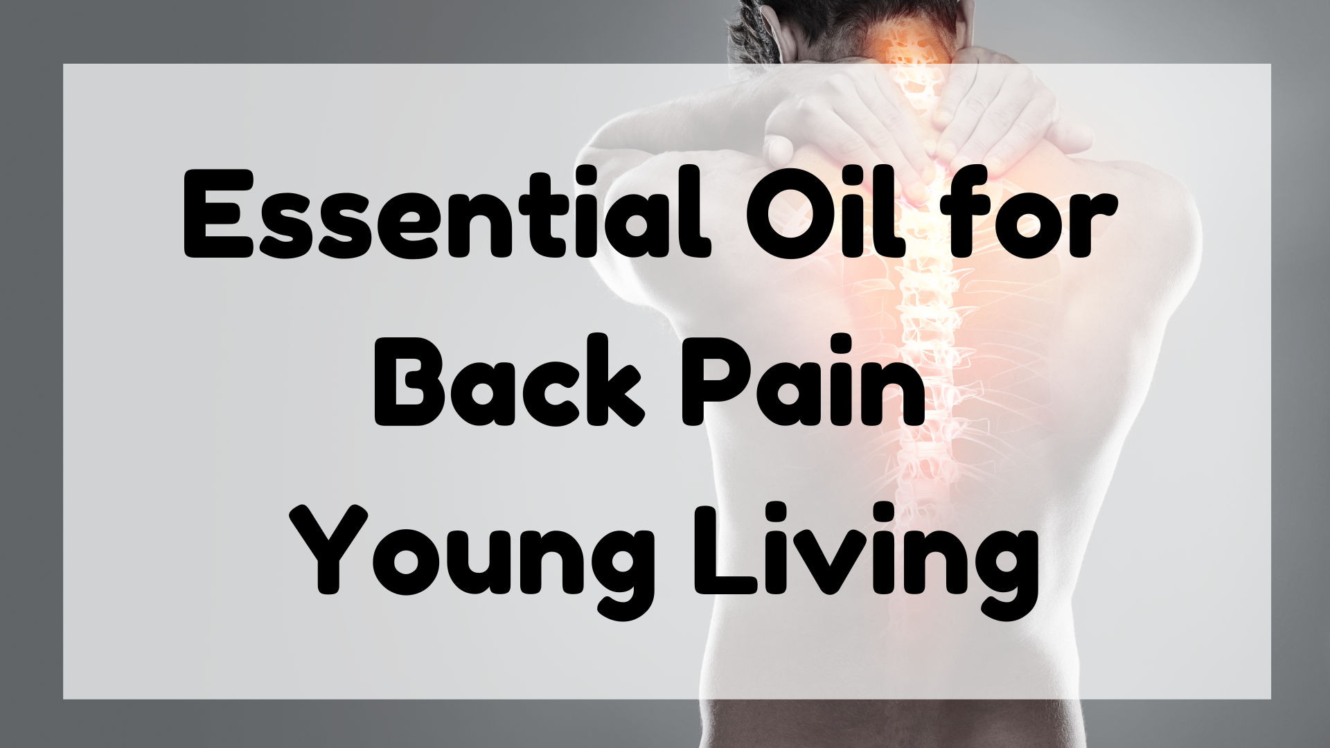 Essential Oil for Back Pain Young Living featured image