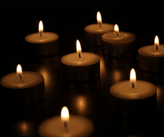 candles in the dark 