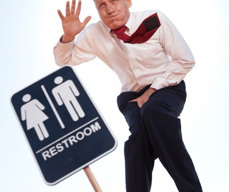man with incontinence
