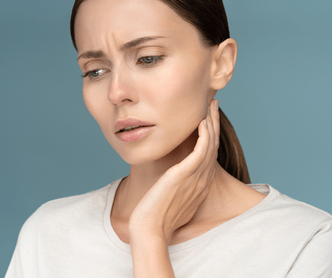 woman with lymph node problem