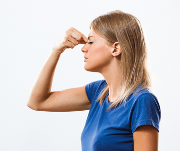 woman with clear sinuses